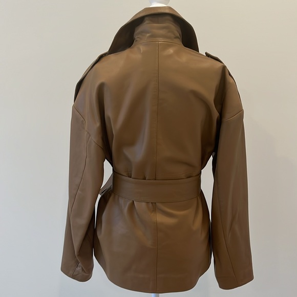 REMAIN BIRGER CHRISTENSEN Eilera Belted Leather Shacket size 2 - Picture 5 of 15